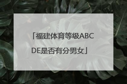 福建体育等级ABCDE是否有分男女