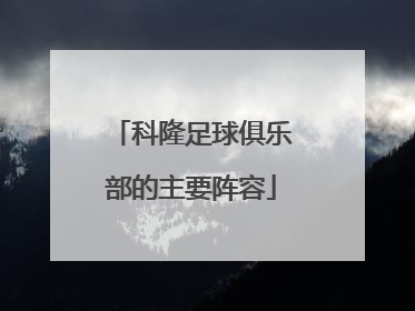 科隆足球俱乐部的主要阵容