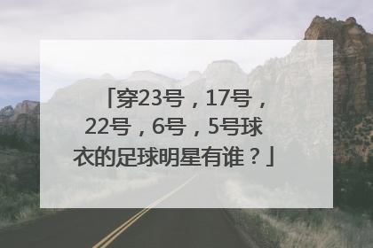 穿23号，17号，22号，6号，5号球衣的足球明星有谁？