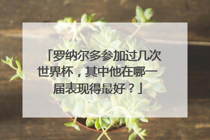 罗纳尔多参加过几次世界杯，其中他在哪一届表现得最好？