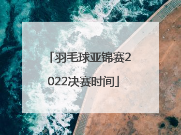 羽毛球亚锦赛2022决赛时间