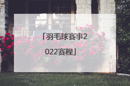 「羽毛球赛事2022赛程」羽毛球赛事2022赛程表