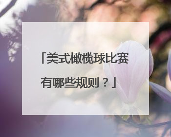 美式橄榄球比赛有哪些规则？