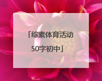 「综素体育活动50字初中」综素c5体育活动怎么写