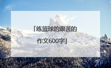 「练篮球的艰苦的作文600字」坚持练篮球作文600字