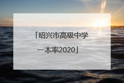 绍兴市高级中学一本率2020