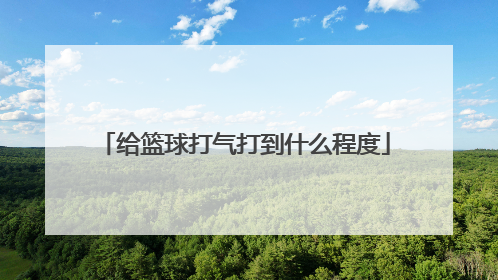 「给篮球打气打到什么程度」篮球打气用什么打气筒