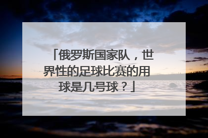 俄罗斯国家队，世界性的足球比赛的用球是几号球？