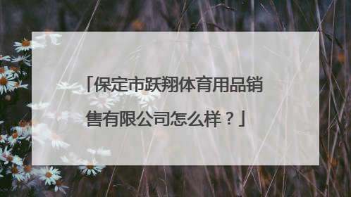 保定市跃翔体育用品销售有限公司怎么样？