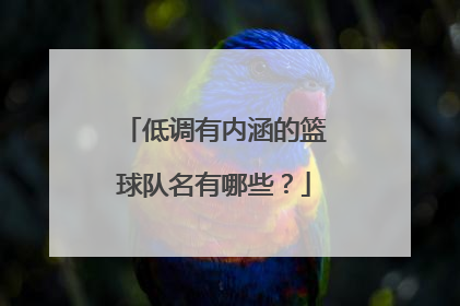 低调有内涵的篮球队名有哪些？