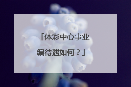 体彩中心事业编待遇如何？