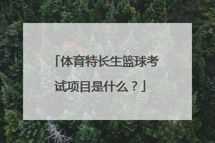 体育特长生篮球考试项目是什么？