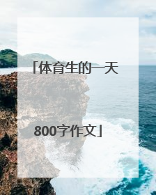 体育生的一天800字作文