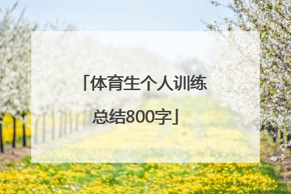 「体育生个人训练总结800字」体育生个人训练总结100字