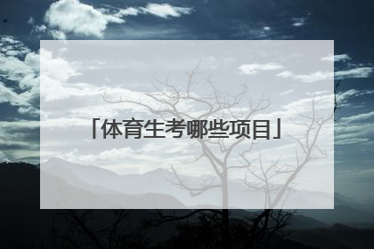 「体育生考哪些项目」陕西省体育生考哪些项目