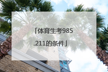 「体育生考985.211的条件」体育生可以考的985.211有哪些大学