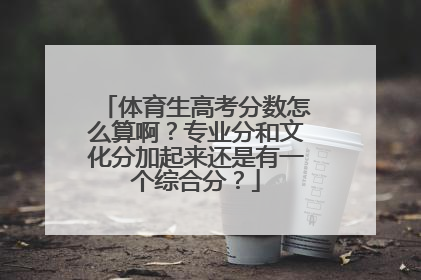 体育生高考分数怎么算啊？专业分和文化分加起来还是有一个综合分？