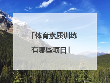 「体育素质训练有哪些项目」田径素质训练有哪些项目