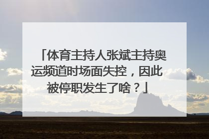 体育主持人张斌主持奥运频道时场面失控，因此被停职发生了啥？