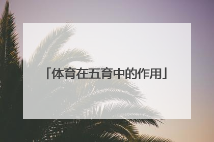 体育在五育中的作用