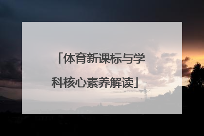 「体育新课标与学科核心素养解读」新课标化学学科核心素养