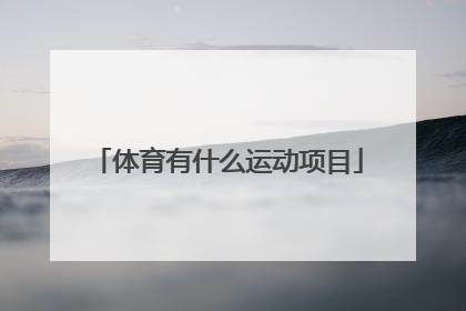 「体育有什么运动项目」体育单招考什么运动项目