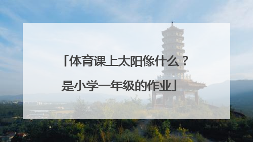 体育课上太阳像什么？是小学一年级的作业