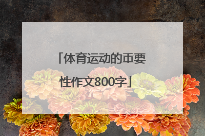 「体育运动的重要性作文800字」谈体育运动的重要性作文