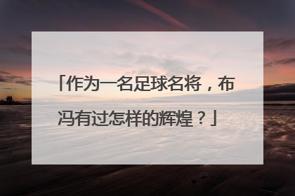 作为一名足球名将，布冯有过怎样的辉煌？