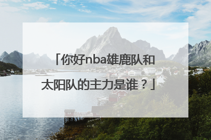 你好nba雄鹿队和太阳队的主力是谁？