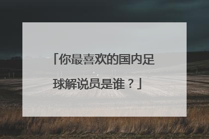 你最喜欢的国内足球解说员是谁？