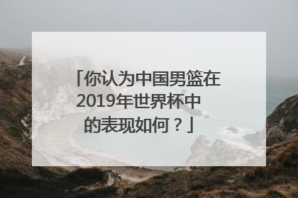 你认为中国男篮在2019年世界杯中的表现如何？