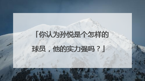 你认为孙悦是个怎样的球员，他的实力强吗？