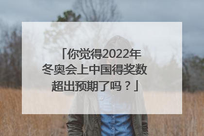 你觉得2022年冬奥会上中国得奖数超出预期了吗？