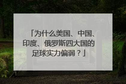 为什么美国、中国、印度、俄罗斯四大国的足球实力偏弱？