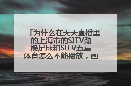 为什么在天天直播里的上海市的SITV劲爆足球和SITV五星体育怎么不能播放，画面一直黑屏