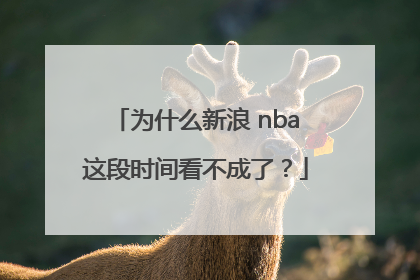 为什么新浪 nba这段时间看不成了？