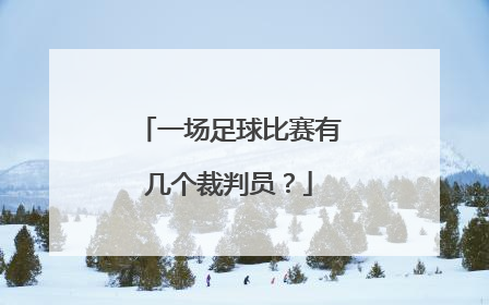 一场足球比赛有几个裁判员？