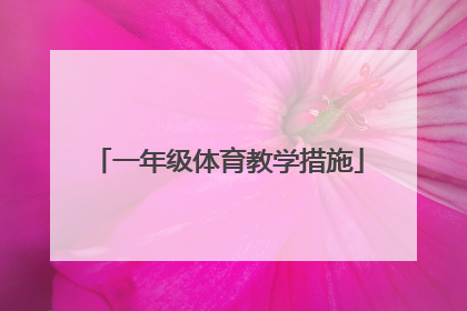 「一年级体育教学措施」一年级语文教学措施