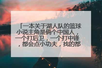 一本关于湖人队的篮球小说主角是俩个中国人，一个打后卫，一个打中锋，都会点小功夫，找的都是美国的女朋