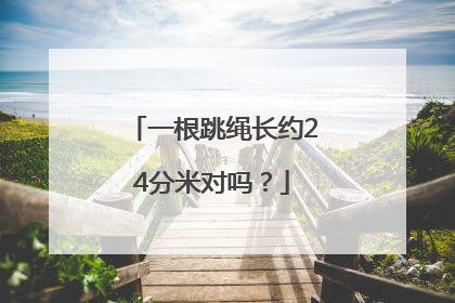 一根跳绳长约24分米对吗？