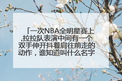 一次NBA全明星赛上,拉拉队表演中间有一个双手伸开抖着肩往前走的动作，谁知道叫什么名字？视频地址也行