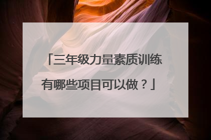 三年级力量素质训练有哪些项目可以做？