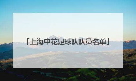 「上海申花足球队队员名单」上海申花队员名单