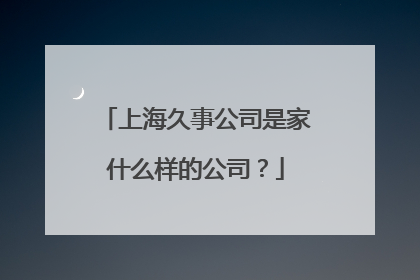 上海久事公司是家什么样的公司？