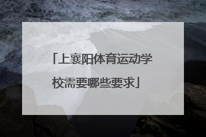 上襄阳体育运动学校需要哪些要求