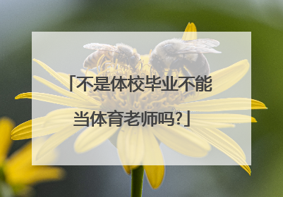 不是体校毕业不能当体育老师吗?