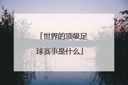 世界的顶级足球赛事是什么