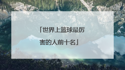 「世界上篮球最厉害的人前十名」世界上最厉害的篮球手是谁