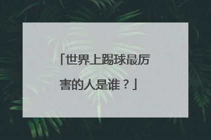 世界上踢球最厉害的人是谁？